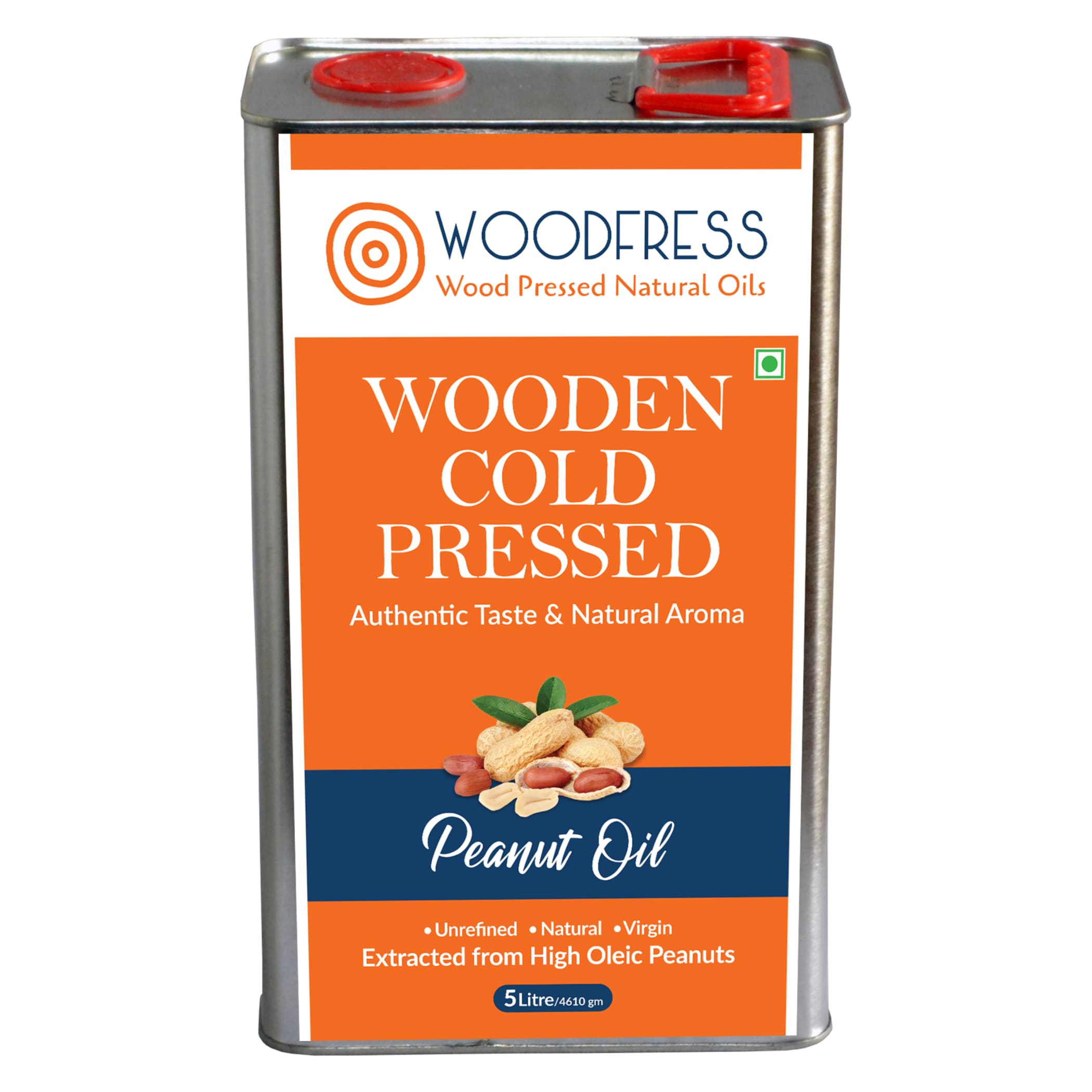 Wood Cold Pressed Groundnut Peanut Oil 5L