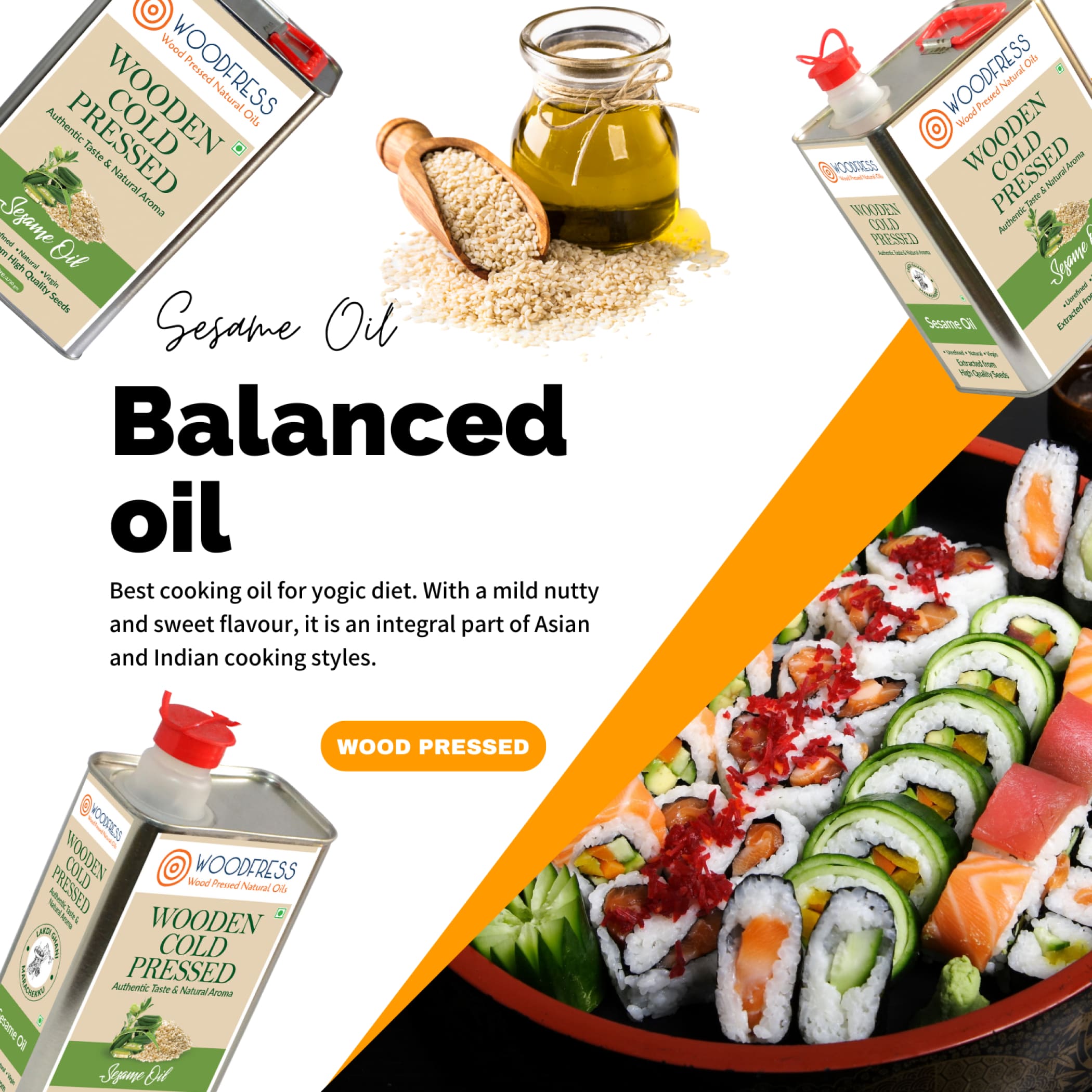 Wood Cold Pressed Sesame Oil