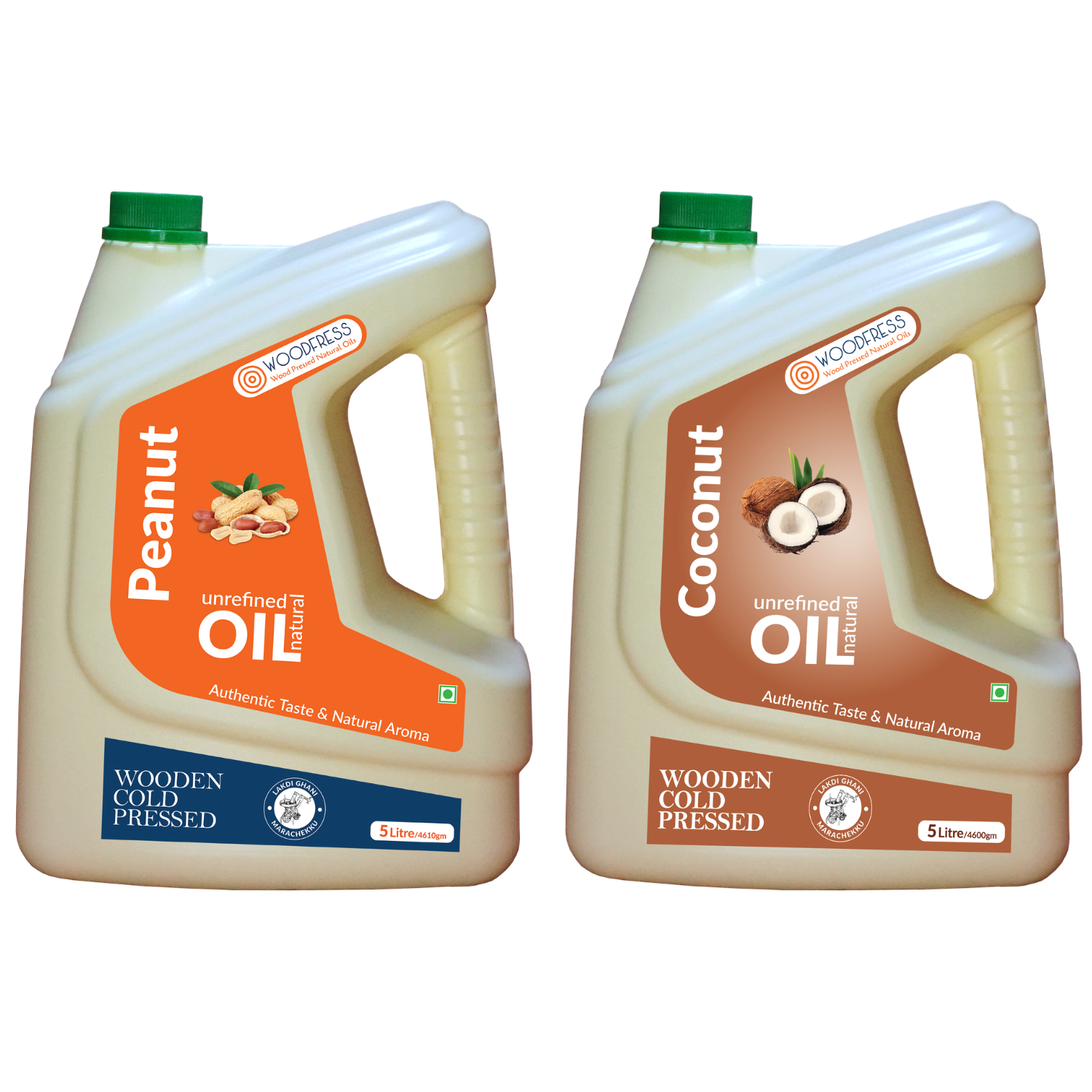 Wood Cold Pressed Groundnut & Coconut Oils Combination Pack