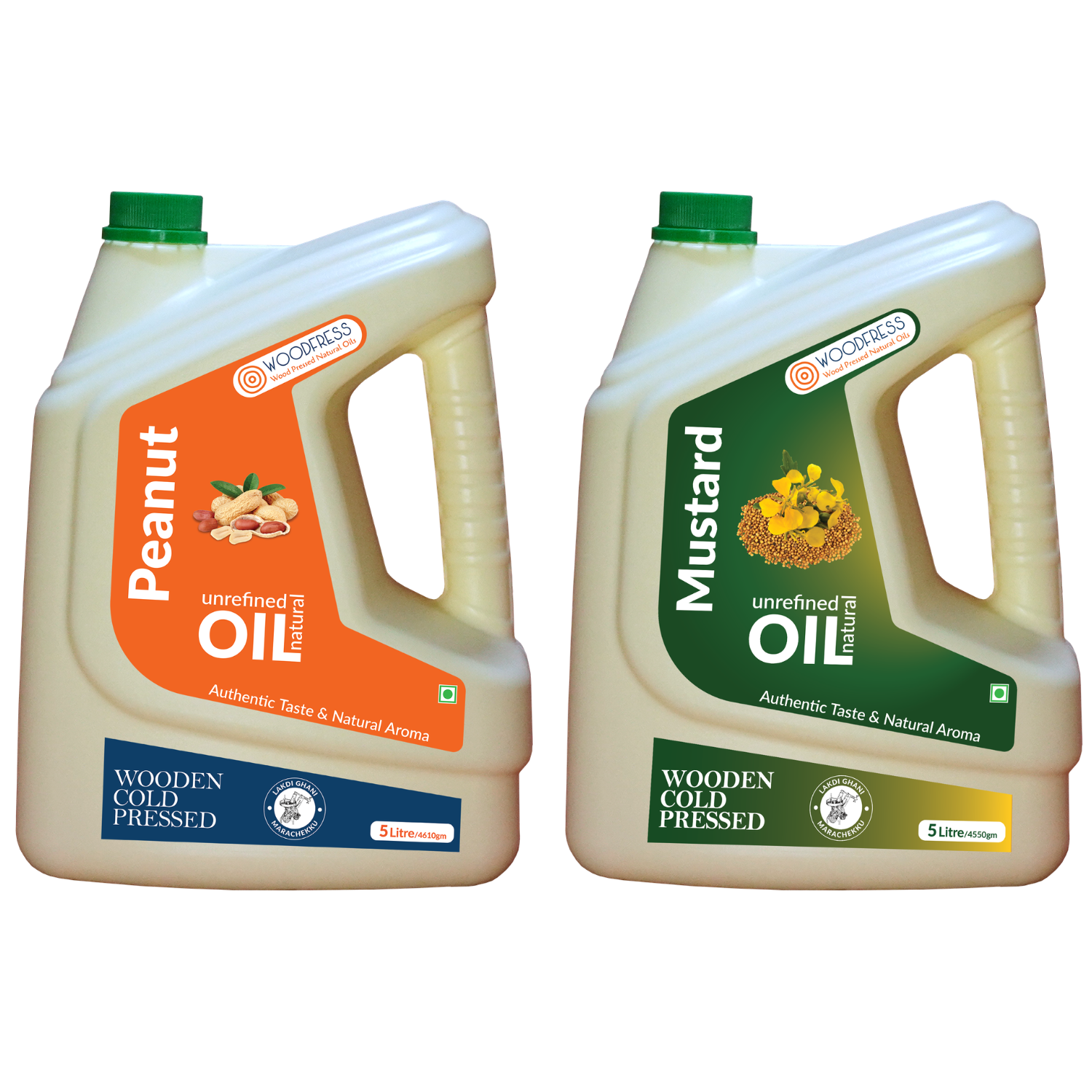 Wood Cold Pressed Groundnut & Mustard Oils Combination Pack