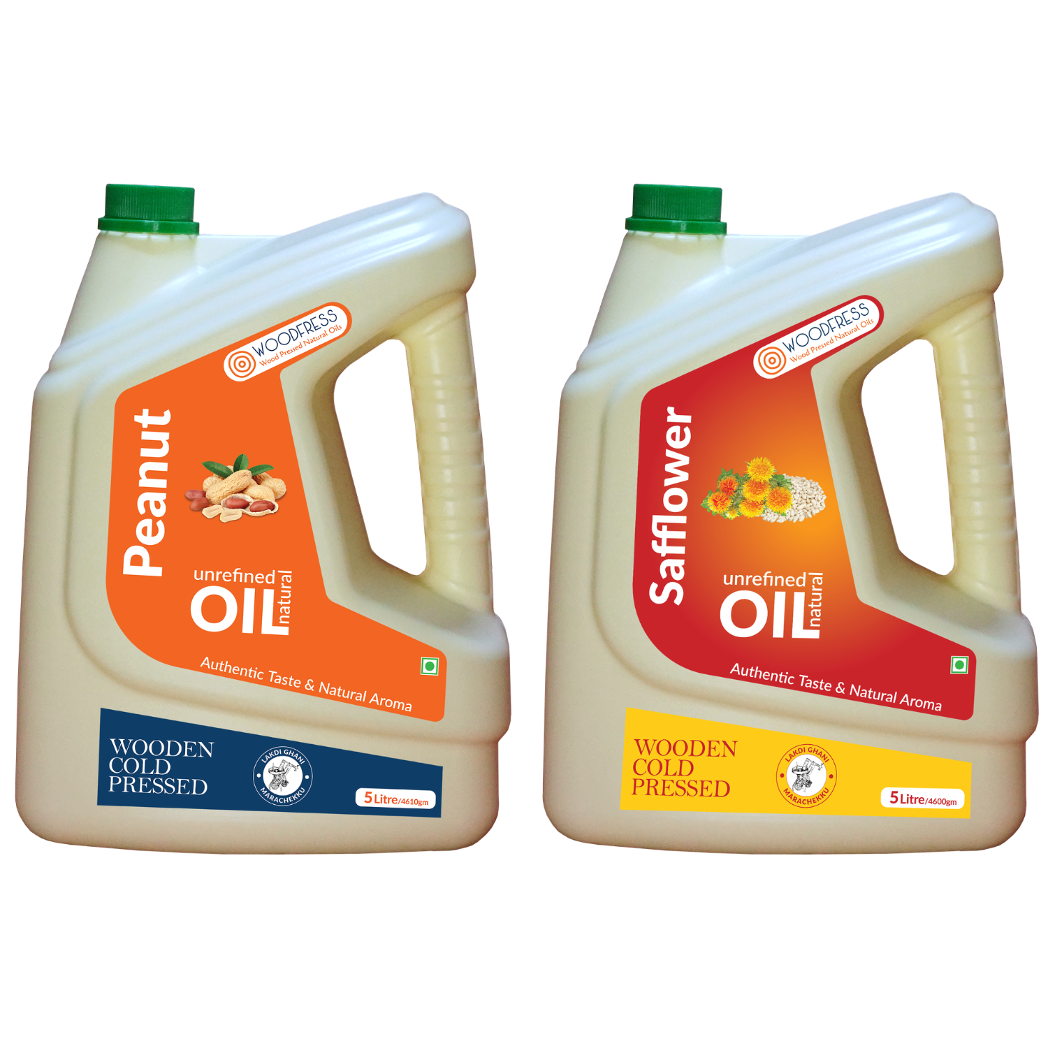Wood Cold Pressed Groundnut & Safflower Oils Combination Pack