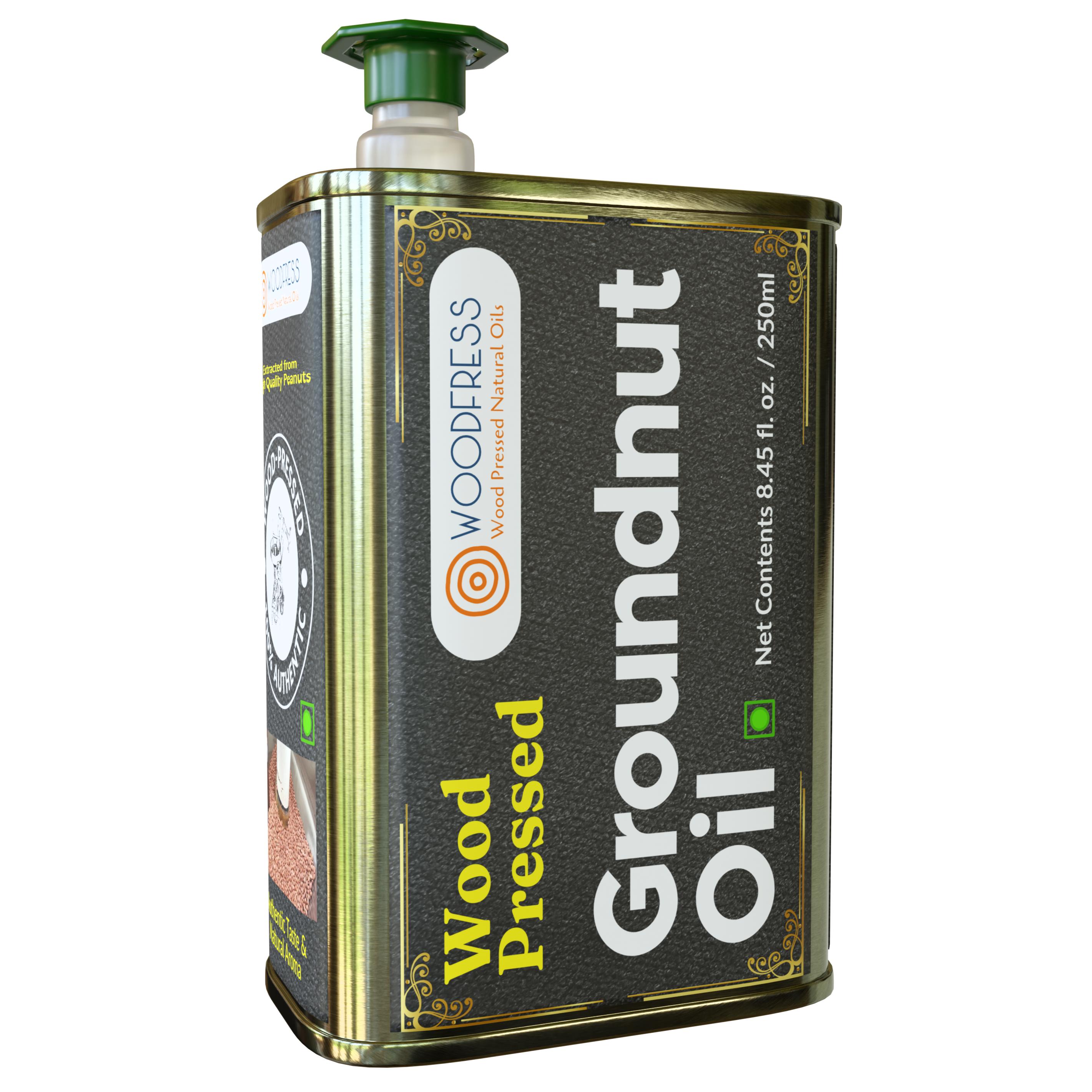 Wood Cold Pressed Groundnut Peanut Oil