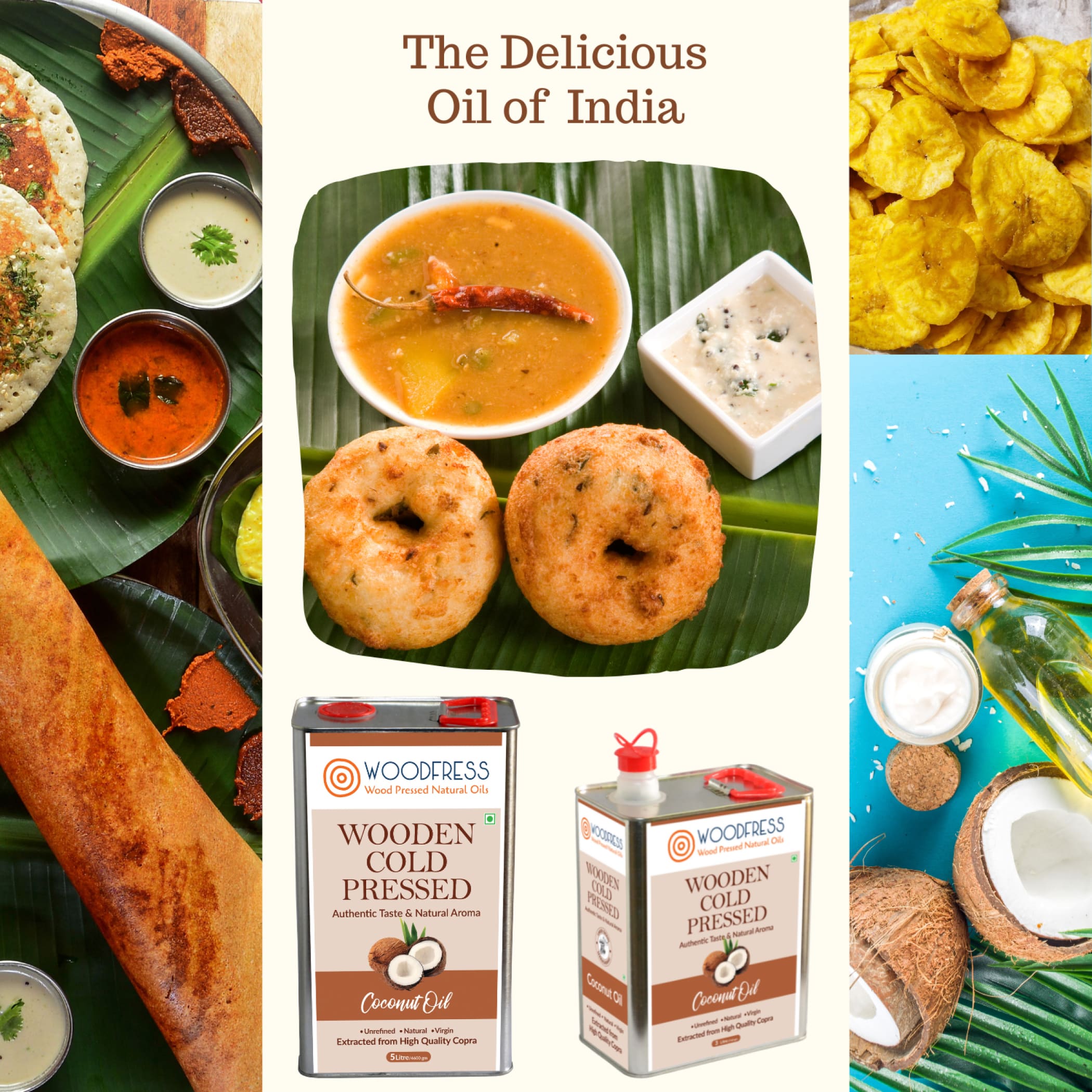 Wood Cold Pressed Groundnut & Coconut Oils Combination Pack