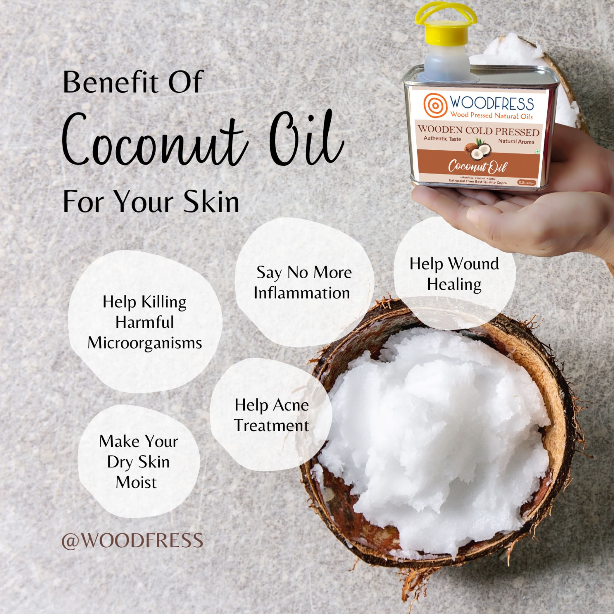 Wood Cold Pressed Groundnut & Coconut Oils Combination Pack