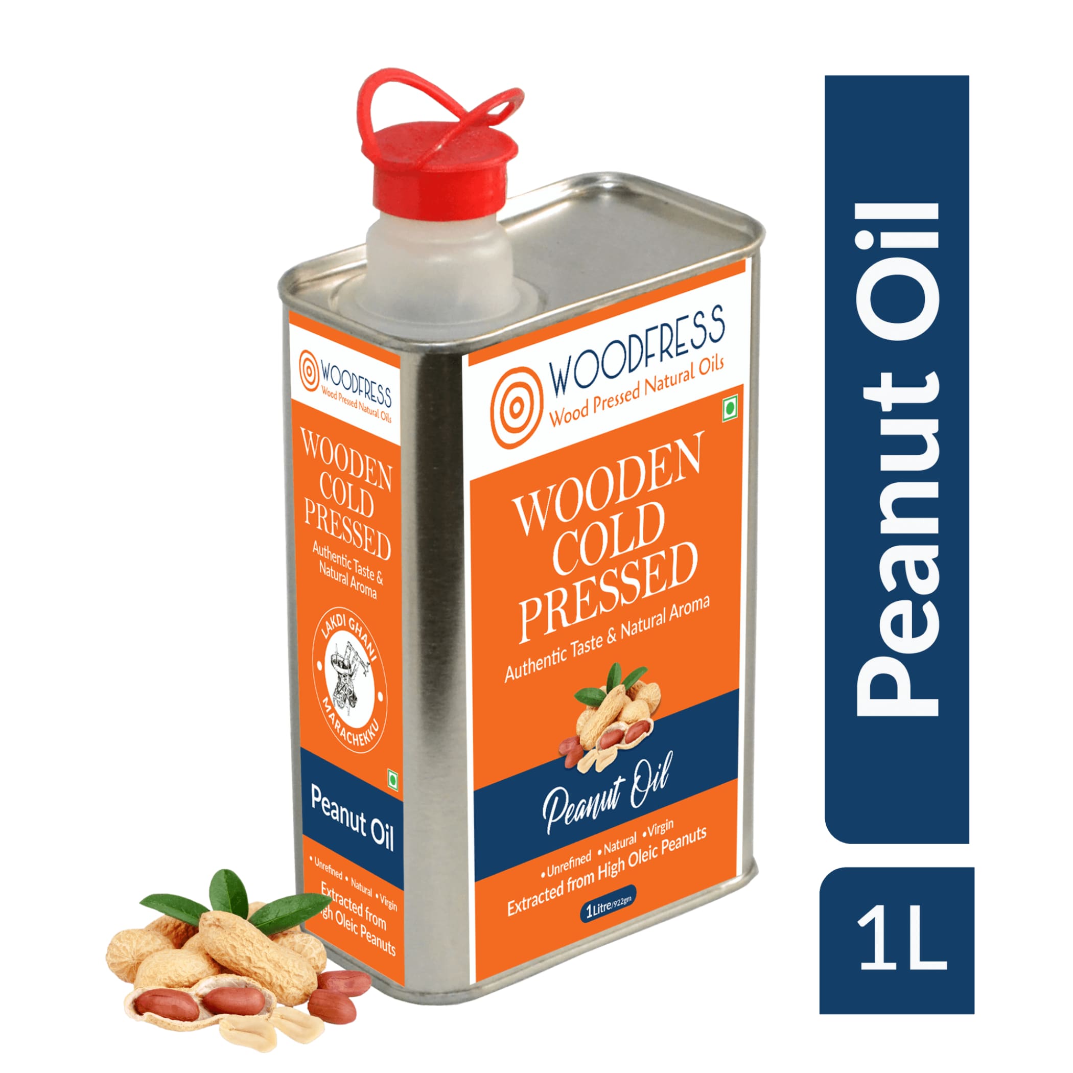 Wood Cold Pressed Groundnut Peanut Oil 1L