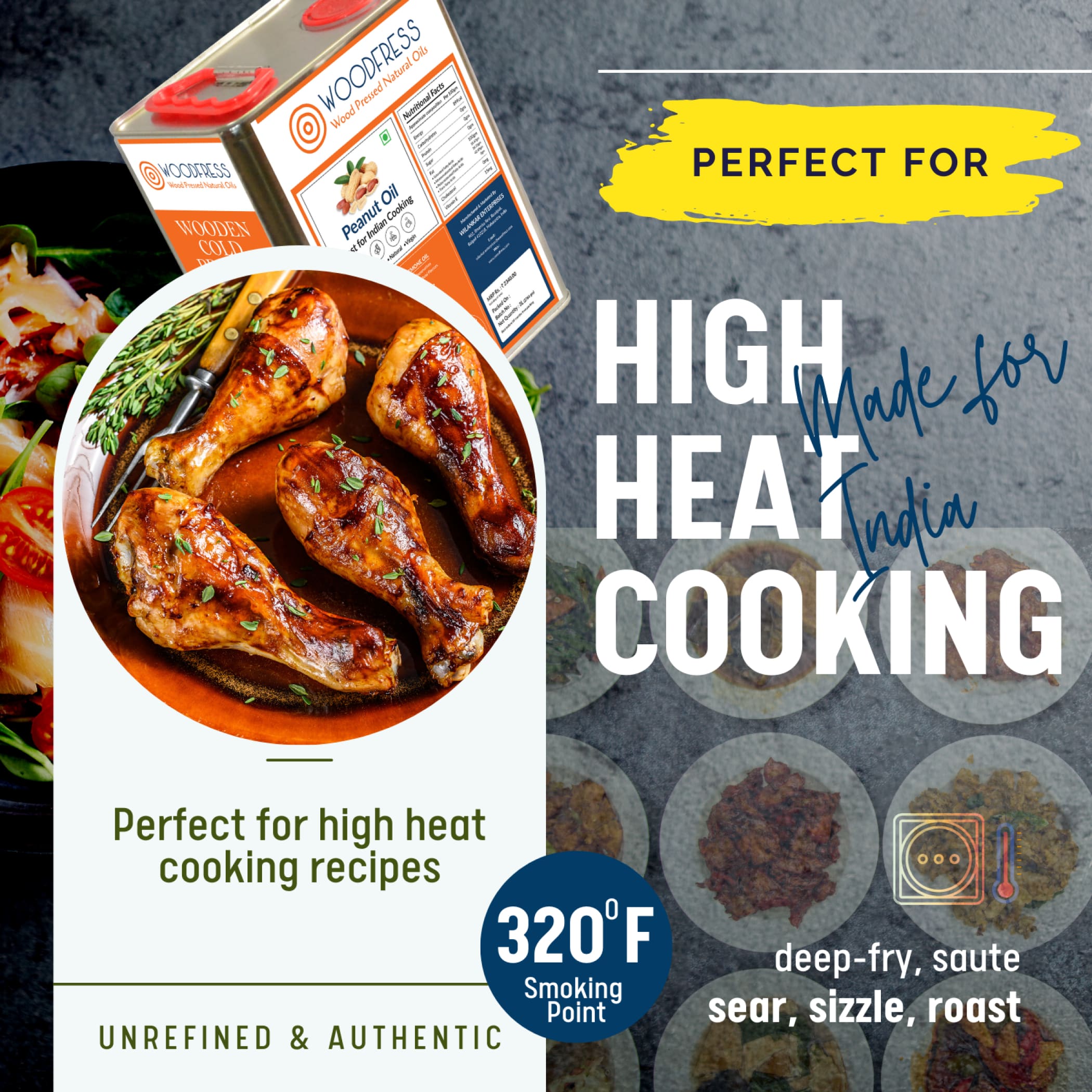 Wood Cold Pressed Groundnut & Sunflower Oils Combination Pack