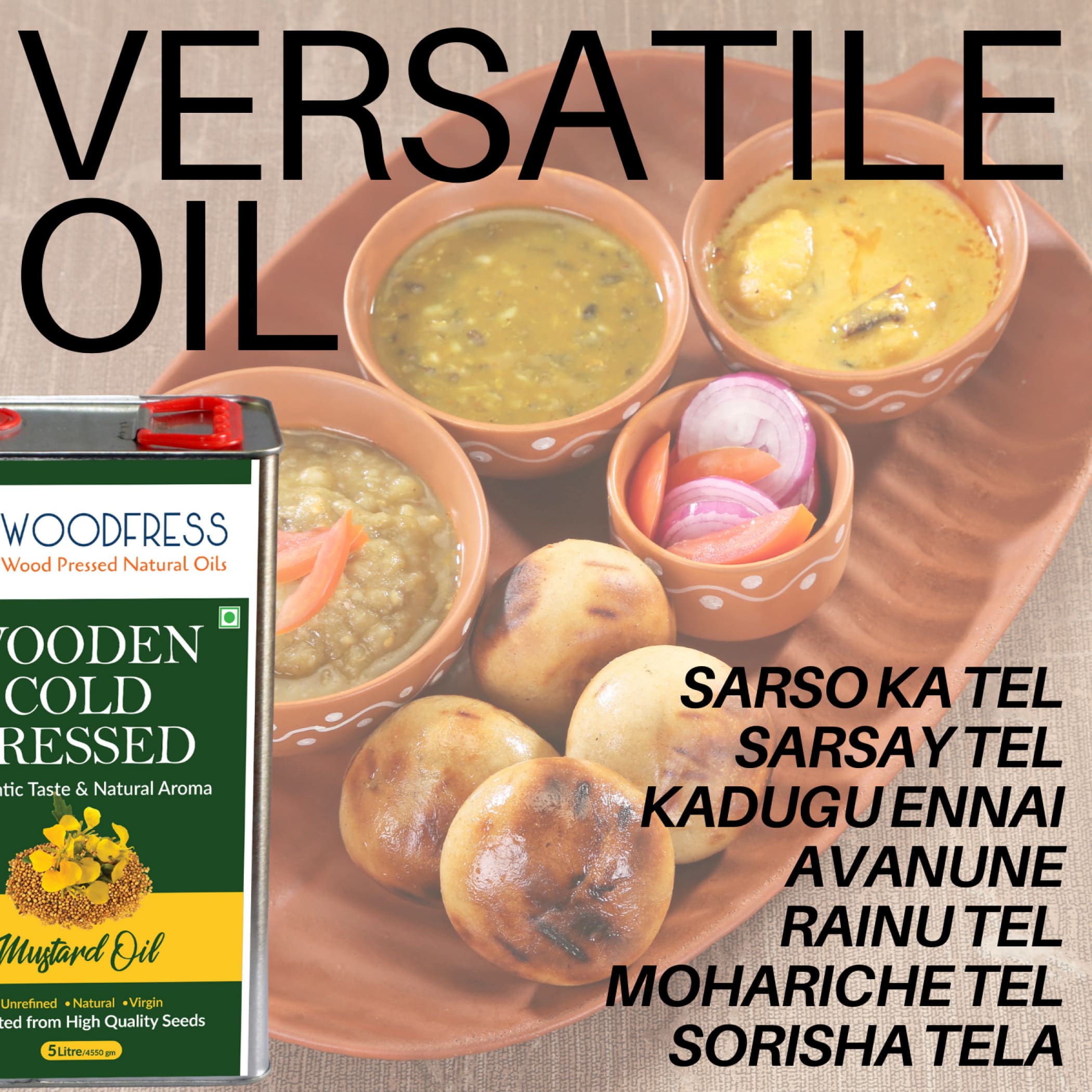 Wood Cold Pressed Mustard Oil