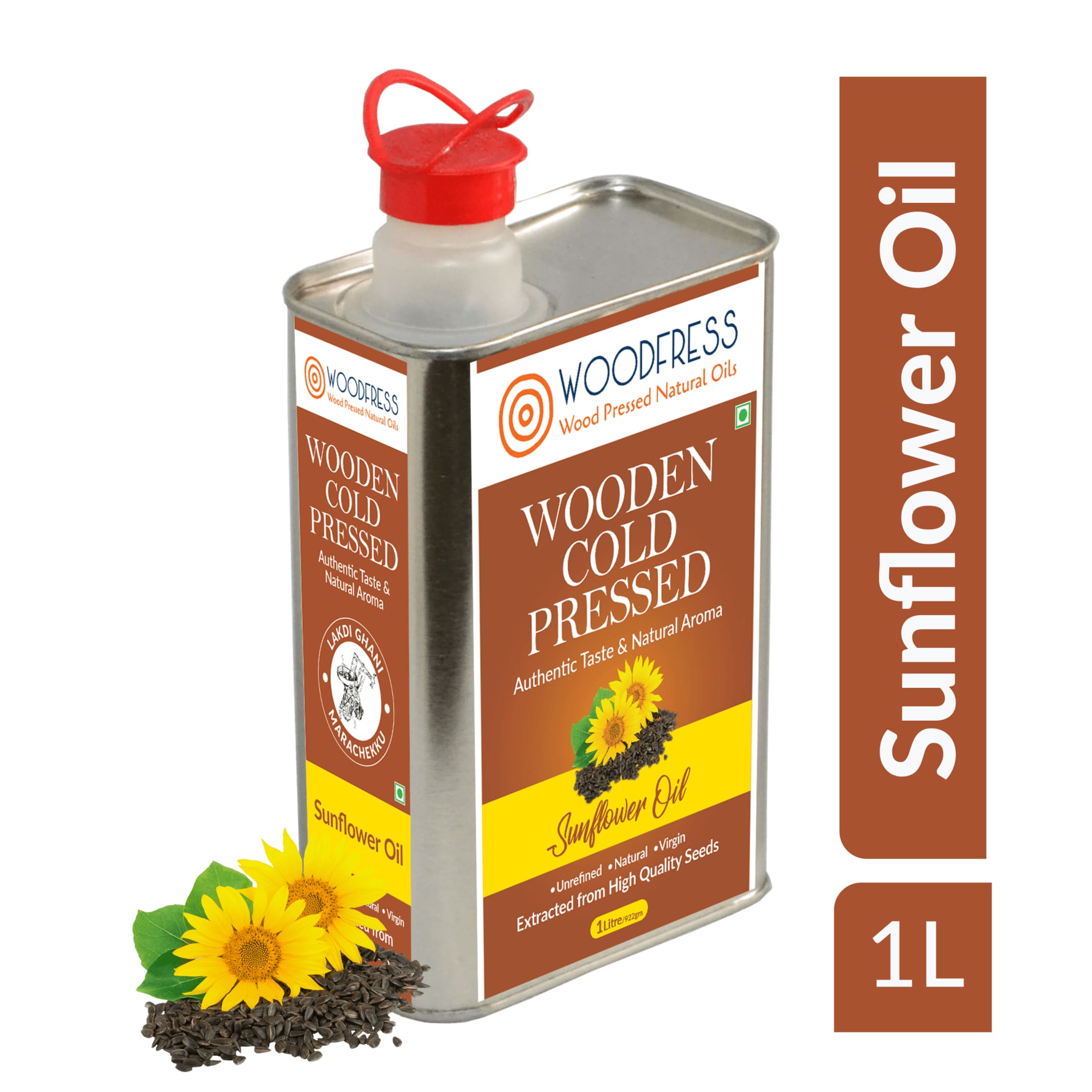 Wood Cold Pressed Sunflower Oil 1L