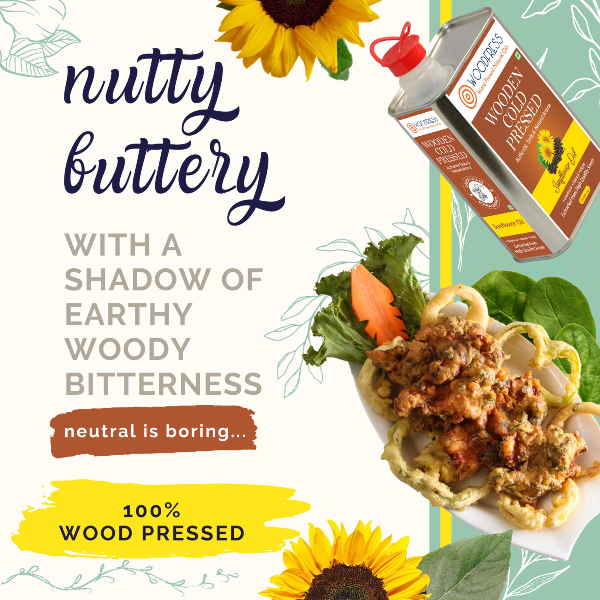 Wood Cold Pressed Sunflower Oil
